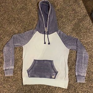 soft light and dark blue hoodie